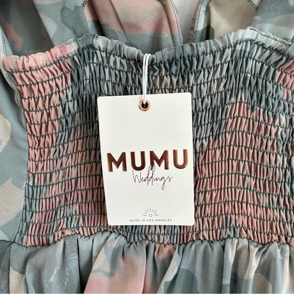 Show me Your MuMu Dress Mu Reese Ruffles Sage I do Green New - Picture 14 of 17